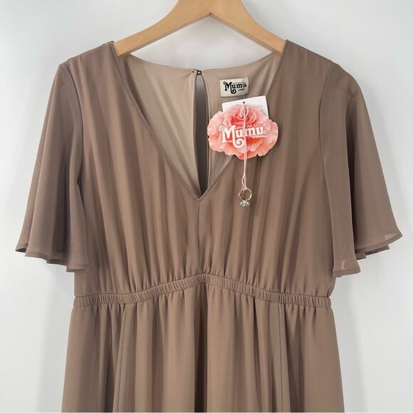 SHOW ME YOUR MUMU Dress Large Emily Maxi Empire Waist Wedding Bridal Formal NWT - Picture 6 of 15